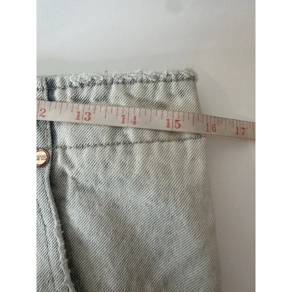 One Teaspoon Jean Shorts Womens Size 26 Blue Freaks High Rise‎ Distressed NWOT